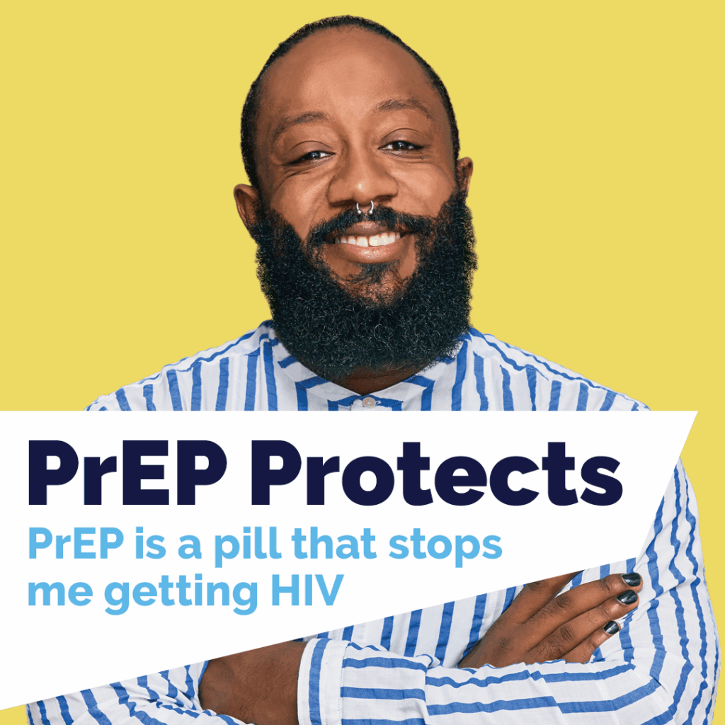 PrEP-PROTECTS poster featuring male