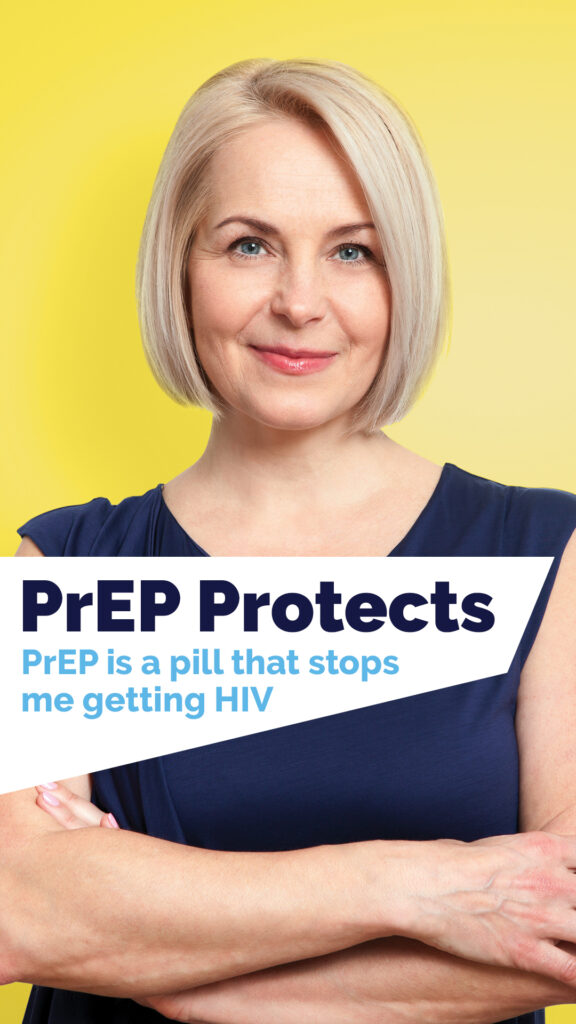 PrEP-PROTECTS poster featuring woman